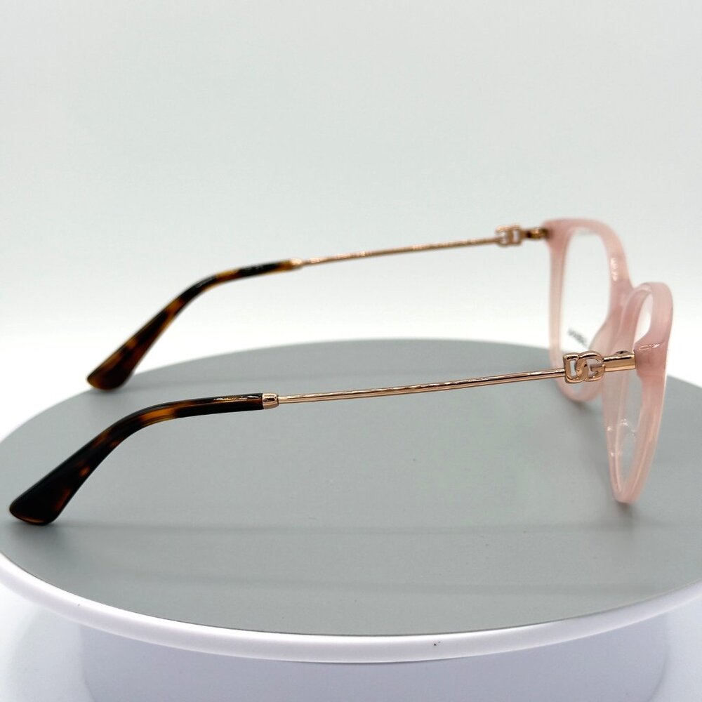 Dolce & Gabbana Eyeglasses Frames DG 3363 3384 54-18-145 Pink Rose Gold Tortoise - Picture 7 of 9